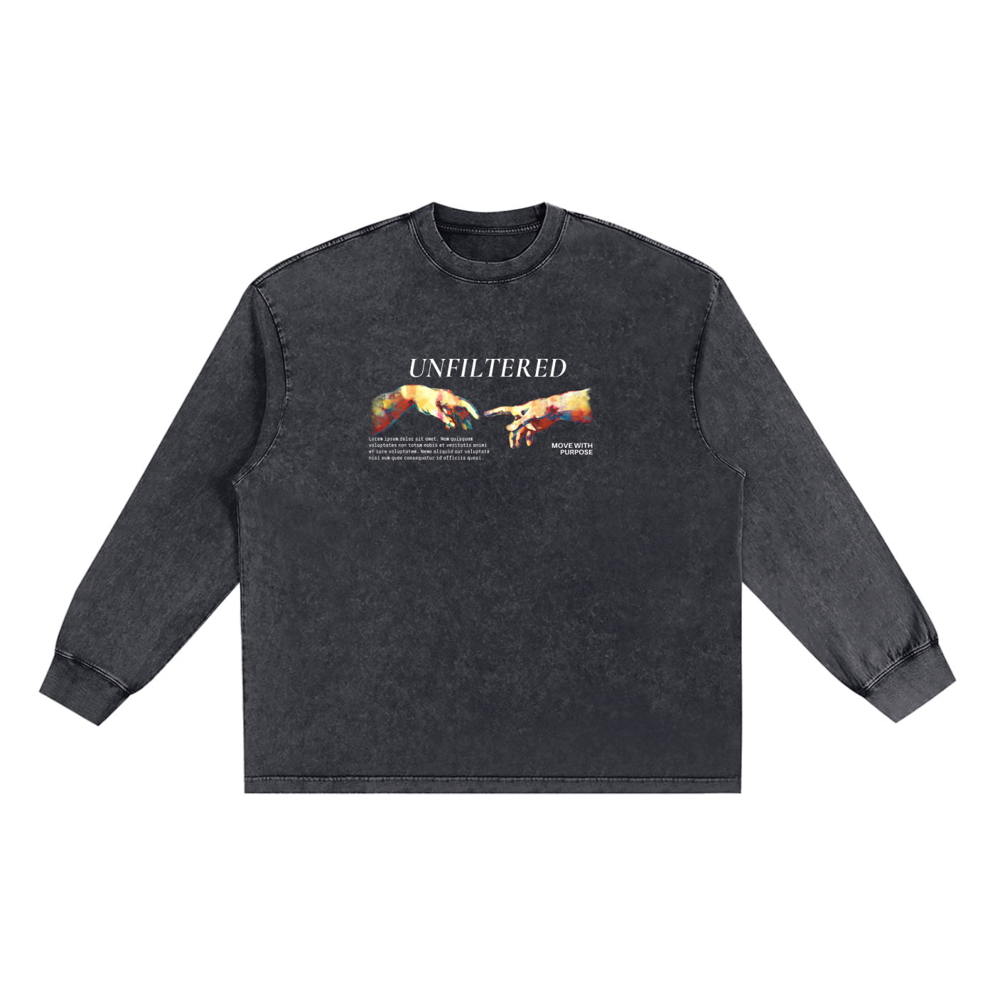 Snow Washed Oversize Long Sleeve T-shirt
