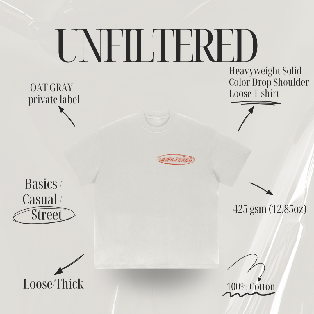 UNFILTERED PRIVATE LABEL T(OAT GRAY)