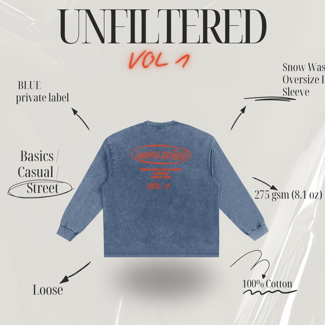 UNFILTERED PRIVATE LABEL VOL 1 LONG SLEEVE(BLUE)