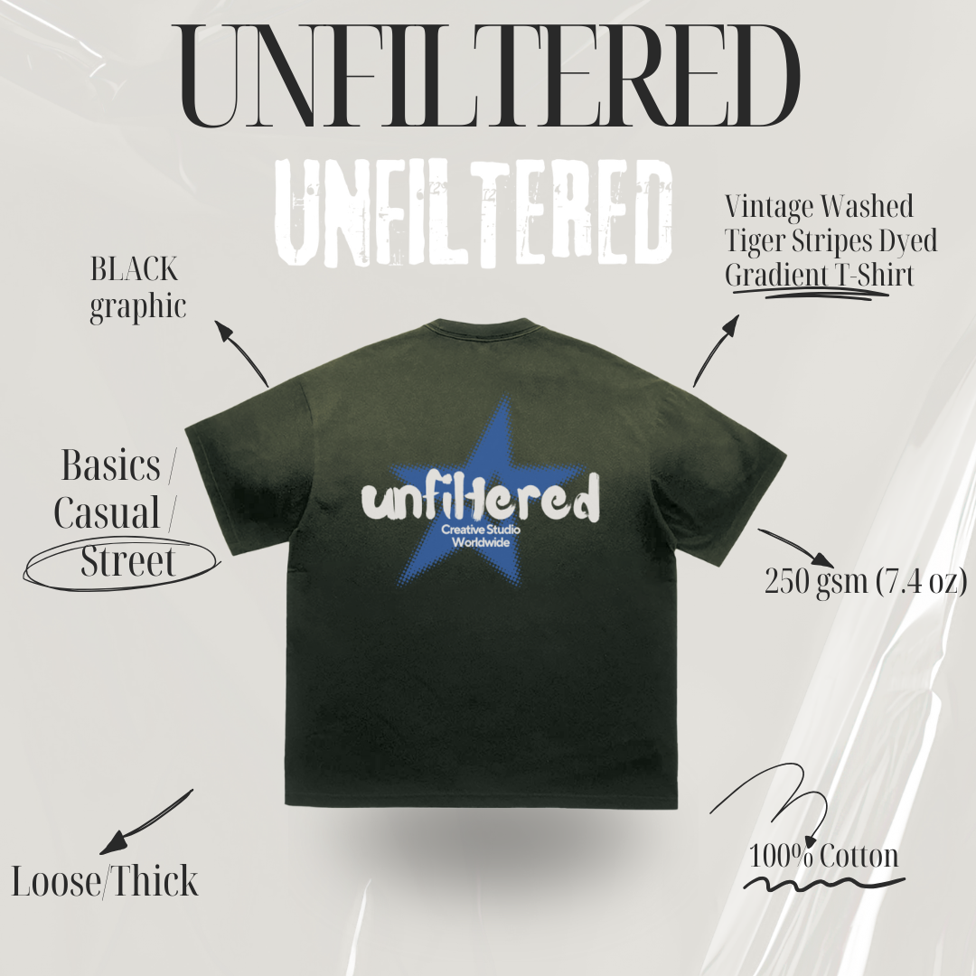 UNFILTERED CREATIVE STUDIOS STAR T(BLACK)