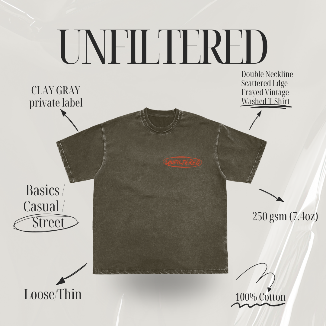 UNFILTERED PRIVATE LABEL T(CLAY GRAY)