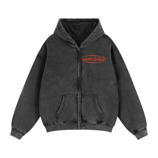 UNFILTERED PRIVATE LABEL VOL 1 VINTAGE ZIP UP(BLACK)