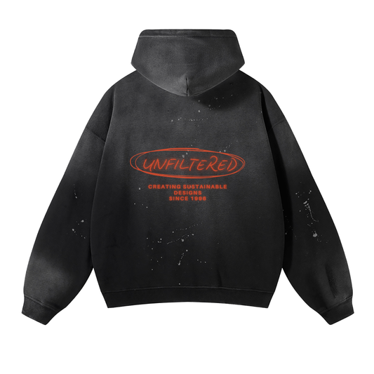 UNFILTERED PRIVATE LABEL VOL 1 VINTAGE PAINTER HOODIE(BLACK)