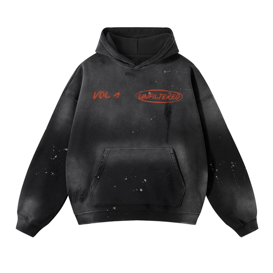 UNFILTERED PRIVATE LABEL VOL 1 VINTAGE PAINTER HOODIE(BLACK)