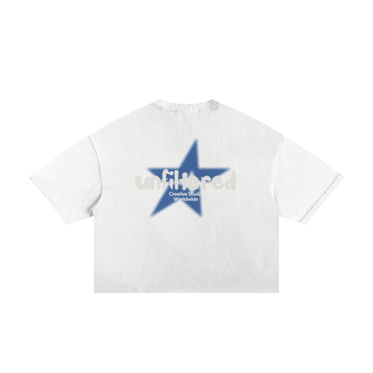 UNFILTERED CREATIVE STUDIOS STAR CROPPED T(WHITE)