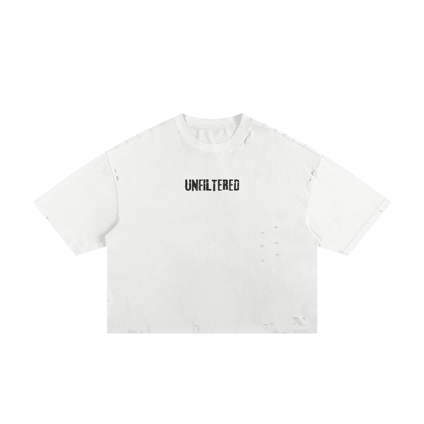 UNFILTERED CREATIVE STUDIOS STAR CROPPED T(WHITE)