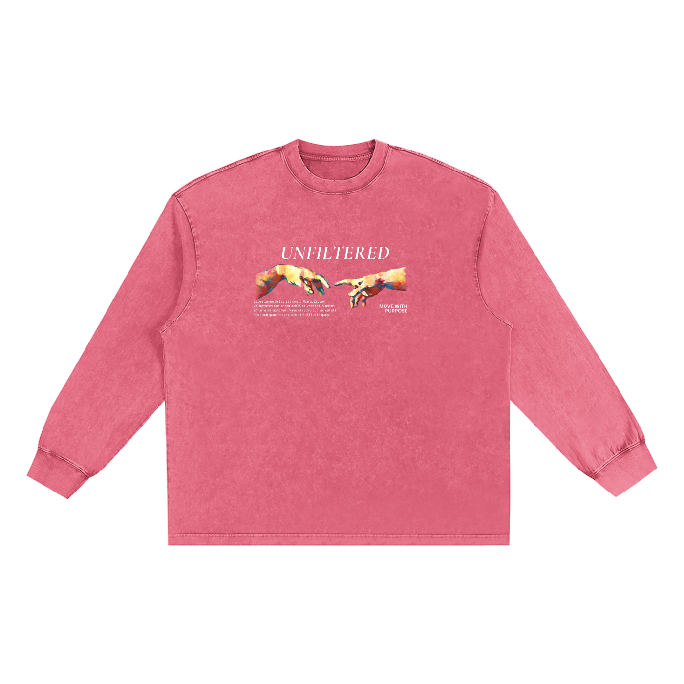 Snow Washed Oversize Long Sleeve T-shirt